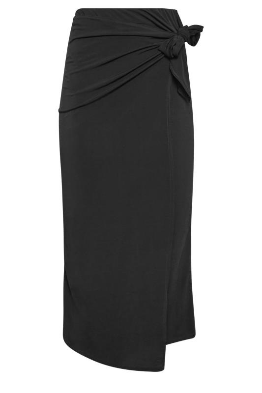 Petite Black Wrap Maxi Skirt | PixieGirl 4