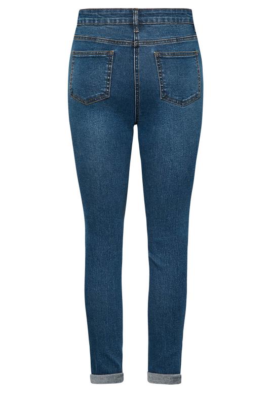 Petite Blue Distressed Skinny AVA Jeans | PixieGirl 6
