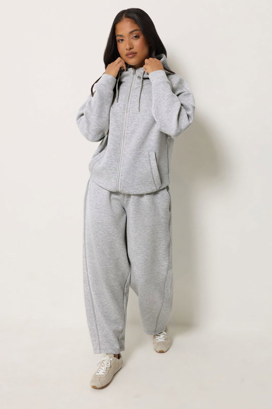 TREASURE Wonderwall パーカー WDWL HOODIE グレー PixieGirl Petite Womens Set Grey Scuba Funnel Neck Sweatshirt