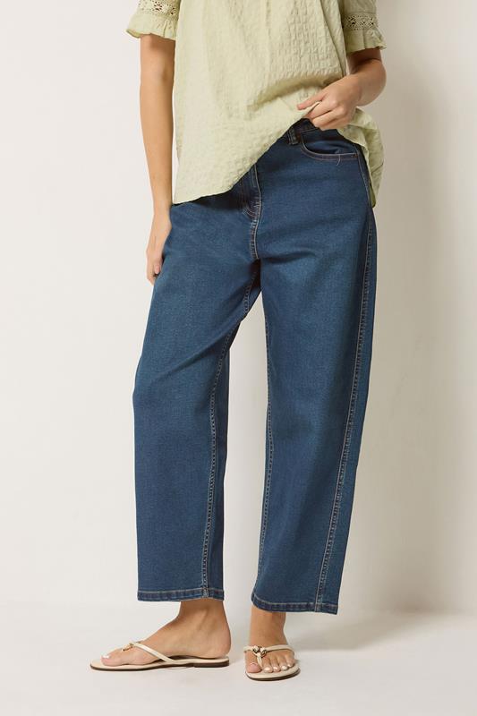  M&Co Indigo Blue Barrel Leg Jeans
