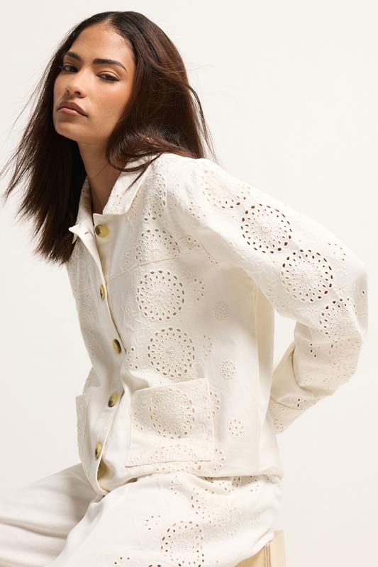 PixieGirl Petite White Embroidered Cotton Jacket