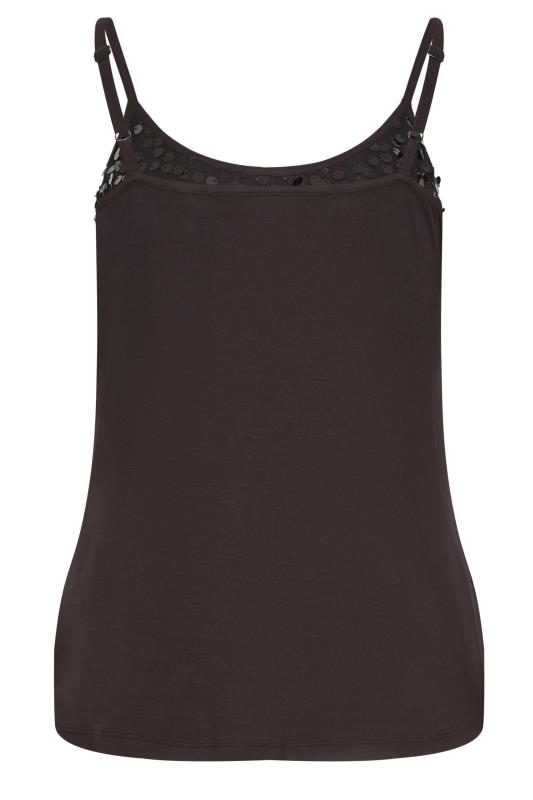 Petite Black Sequin Cami Top | PixieGirl 7