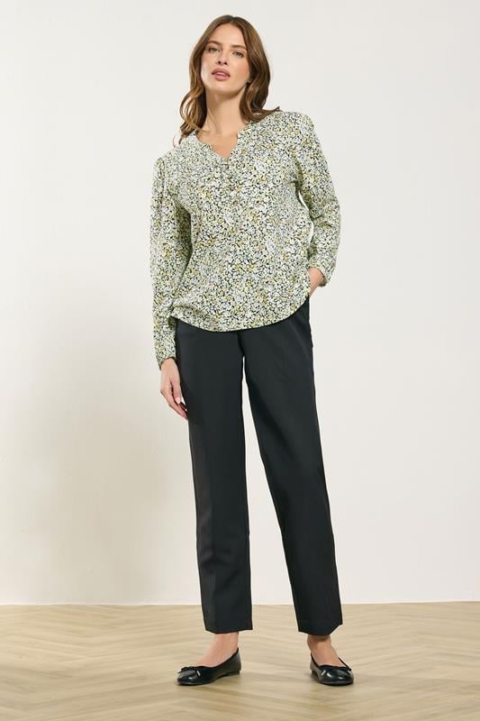 M&Co Black Slim Leg Crepe Trousers