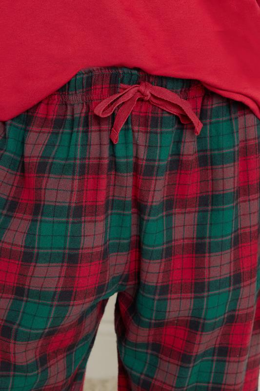 PixieGirl Petite Women's Red Cotton Check Pyjama Bottoms | PixieGirl 4
