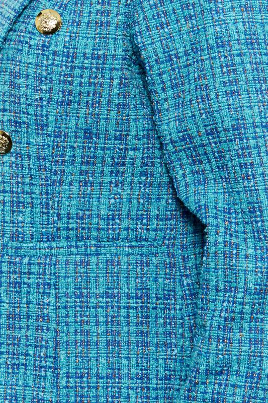 Petite Blue & Gold Boucle Blazer | PixieGirl 5