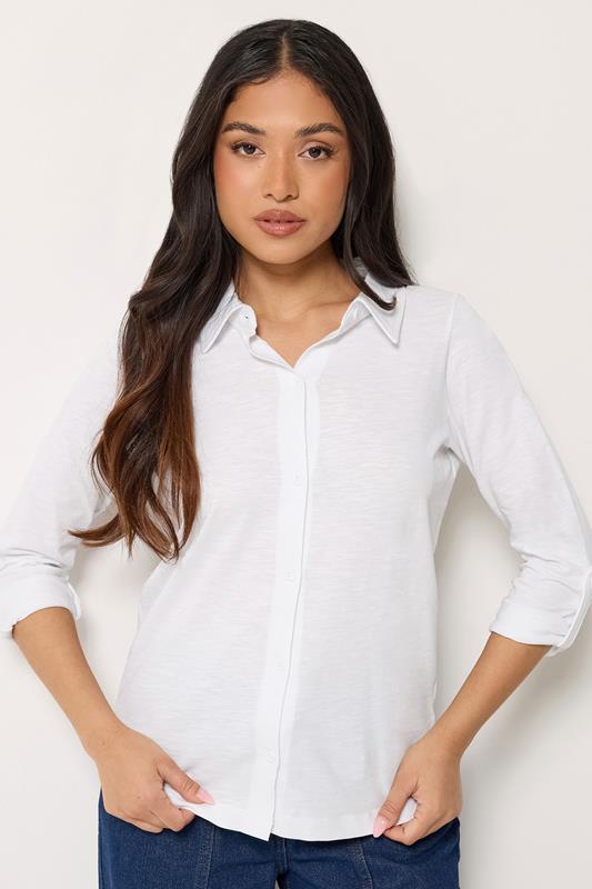  PixieGirl Petite White Button Cotton Shirt