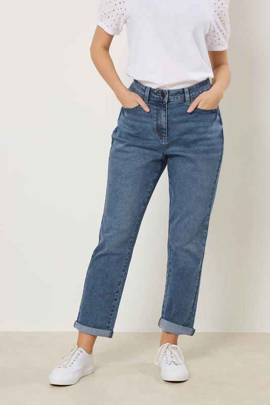 M&Co Blue Midwash Boyfriend Jeans