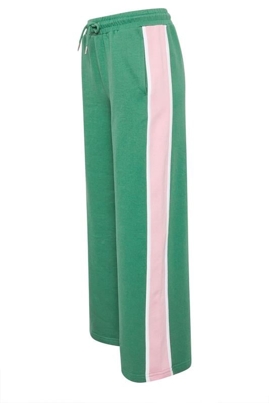 PixieGirl Petite Women's Green & Pink Side Stripe Joggers | PixieGirl 6