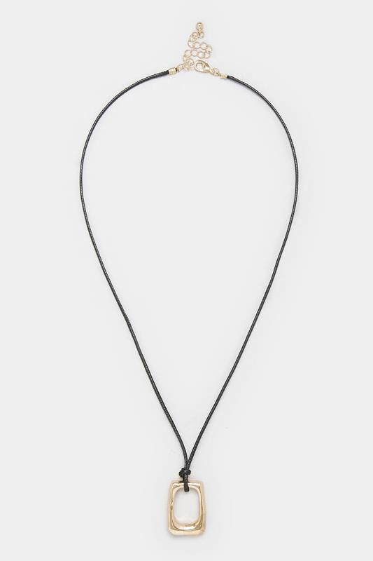 Gold Tone Abstract Pendant Necklace | Yours Clothing 2