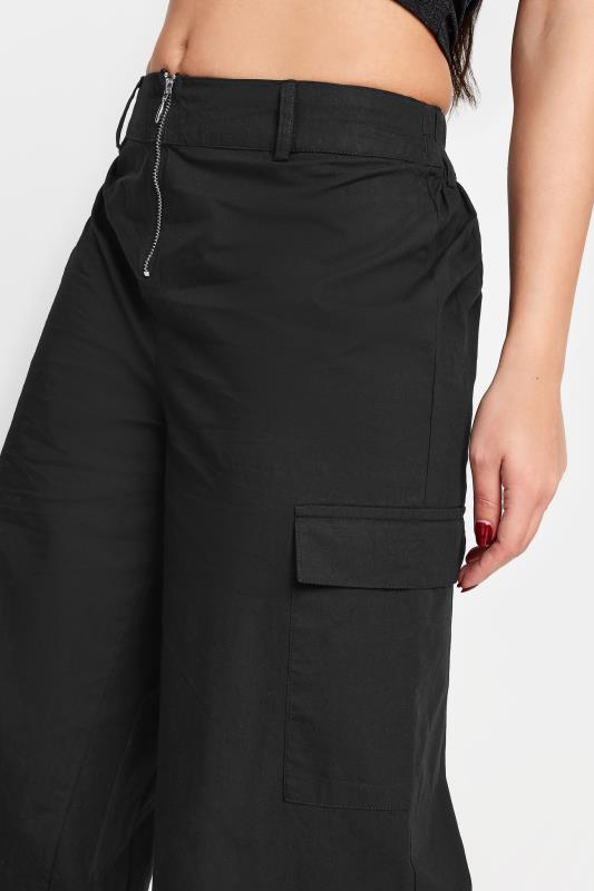 PixieGirl Black Zip Detail Cargo Trousers | PixieGirl 6