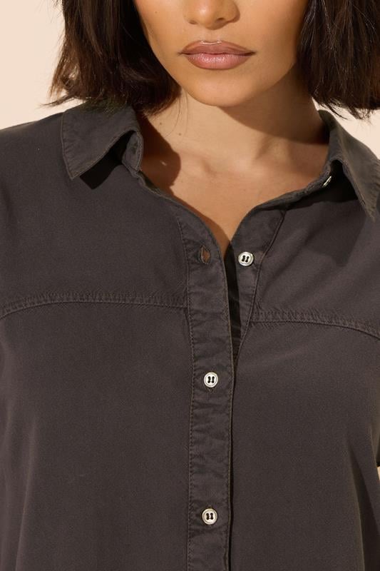 PixieGirl Petite Women's Chocolate Brown Long Sleeve Shirt | PixieGirl 4