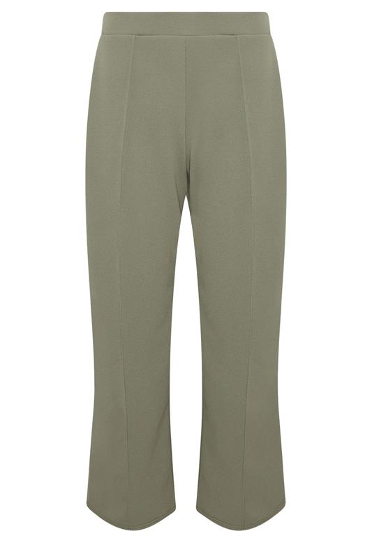 M&Co Petite Khaki Green Pintuck Trousers | M&Co 6