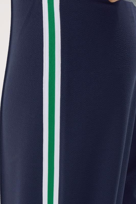 PixieGirl Petite Women's Navy Blue Side Stripe Trousers | PixieGirl 4