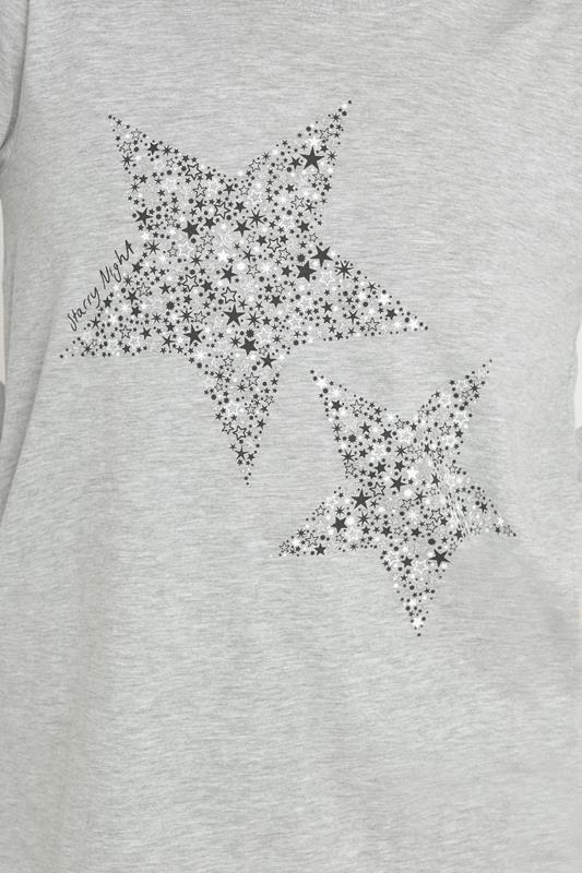 PixieGirl Petite Women's Black Star Graphic Wide Leg Pyjama Set | PixieGirl 4