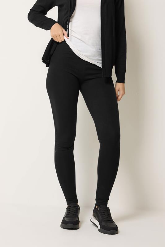 M&Co 2 PACK Black and Chocolate Brown Stretch Leggings | M&Co 4