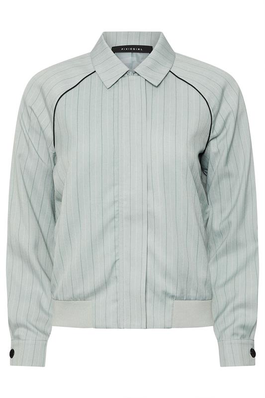 PixieGirl Petite Women's Blue Stripe Tailored Jacket | PixieGirl  5