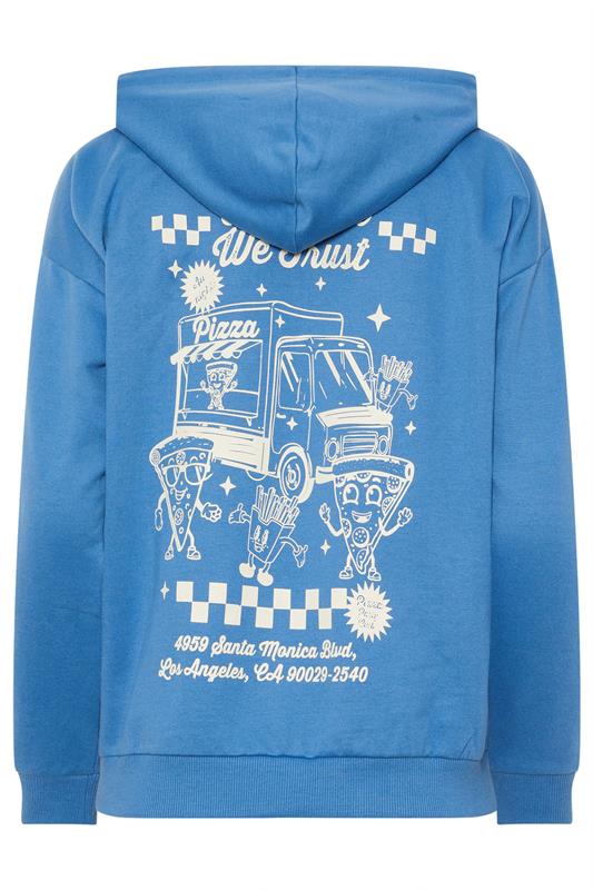 PixieGirl Petite Women's Blue Back Graphic Hoodie | PixieGirl 7