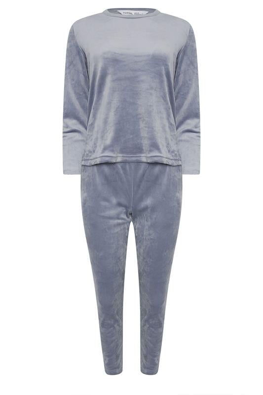 PixieGirl Petite Women's Blue Luxe Fleece Pyjama Set | PixieGirl 5
