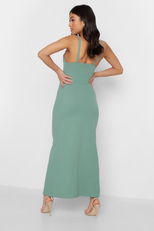 PixieGirl Sage Green Split Hem Maxi Dress | PixieGirl  3