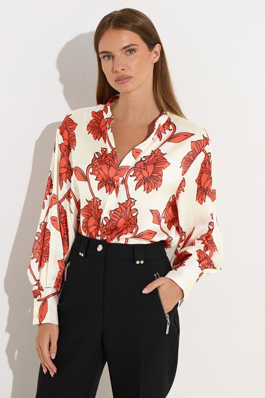 STAR Orange Floral Notch Neck Blouse | StarByJM 6