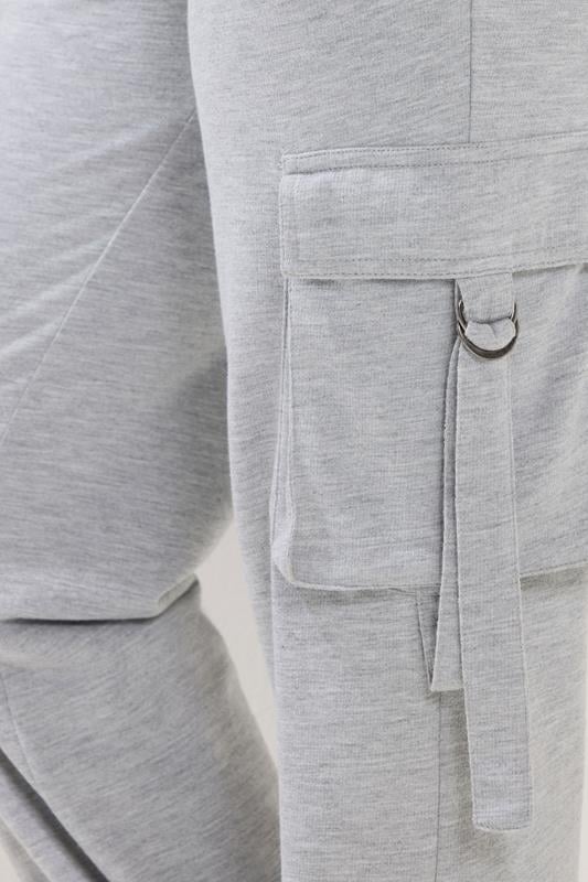 PixieGirl Petite Women's Grey Marl Cargo Joggers | PixieGirl 4