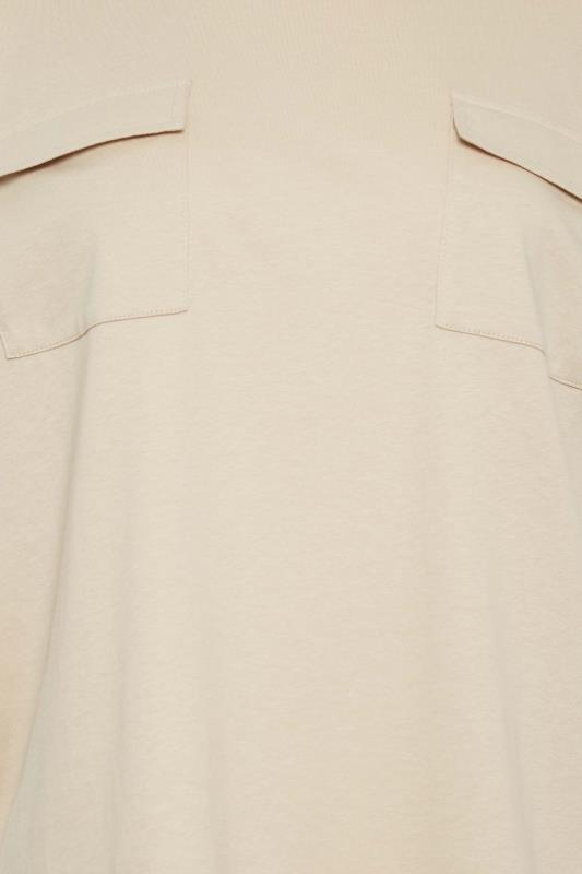 Petite Natural Brown Pocket Detail Cotton T-Shirt | PixieGirl 5
