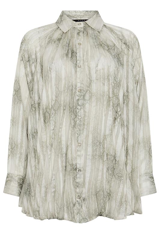 STAR Grey Snake Pleated Shirt | StarByJM 5