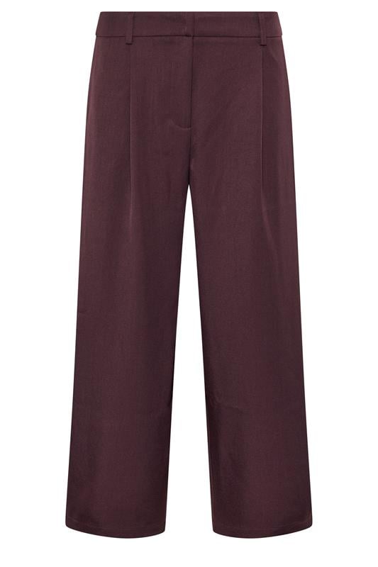 PixieGirl Petite Women's Burgundy Red Barrel Leg Trousers | PixieGirl  5