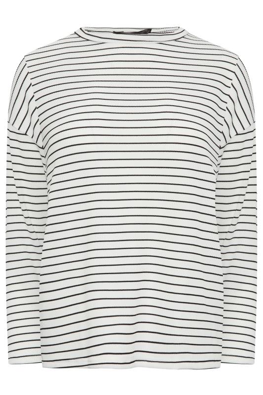 Petite White Stripe Long Sleeve Top | PixieGirl 5