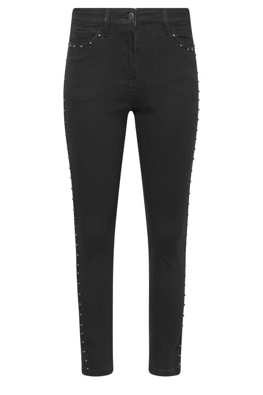 Petite Black Stud Skinny AVA Jeans | PixieGirl 5