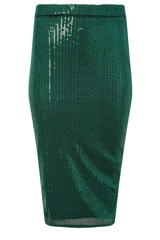 PixieGirl Green Sequin Midi Skirt | PixieGirl  4