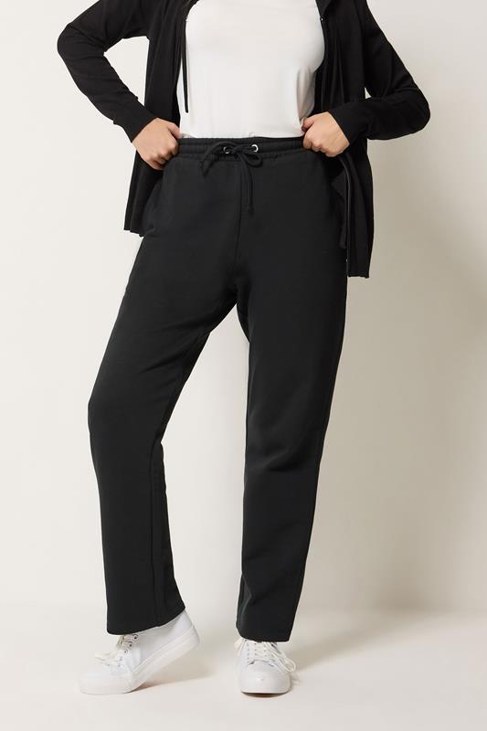 M&Co Black Straight Leg Joggers | M&Co 1