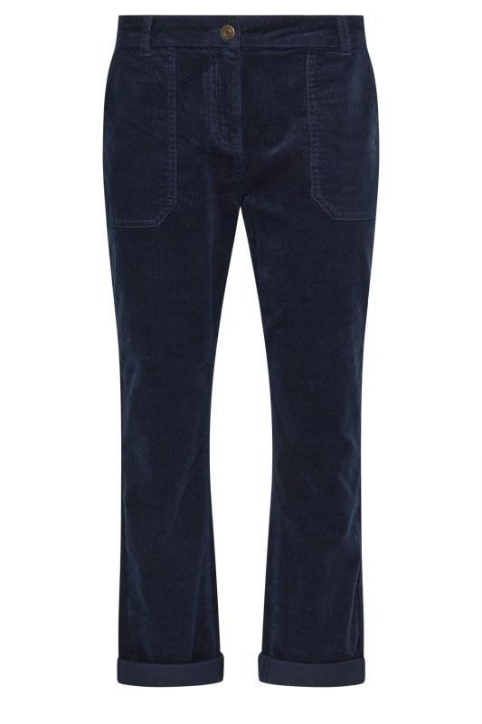 M&Co Navy Blue Cord Carpenter Trousers | M&Co 5