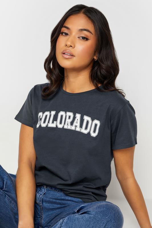 PixieGirl Navy Blue 'Colorado' Slogan T-Shirt | PixieGirl 4
