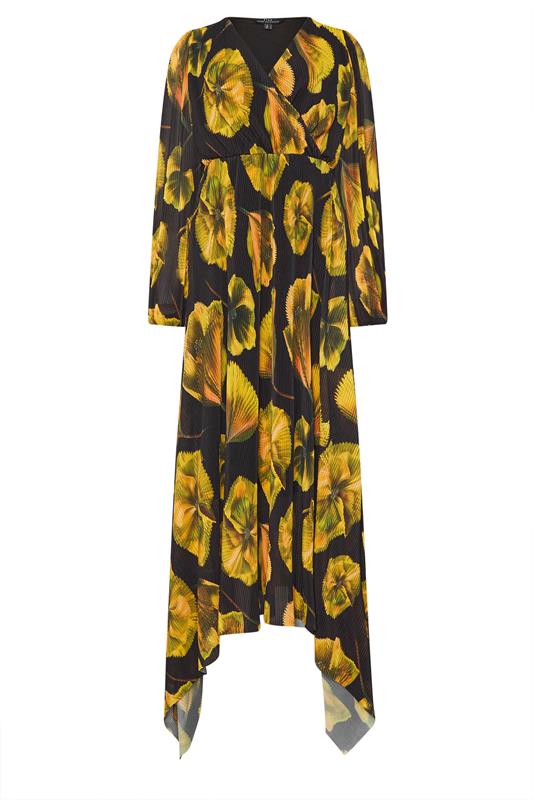STAR Black Floral Mesh Pleated Maxi Dress | StarByJM 5