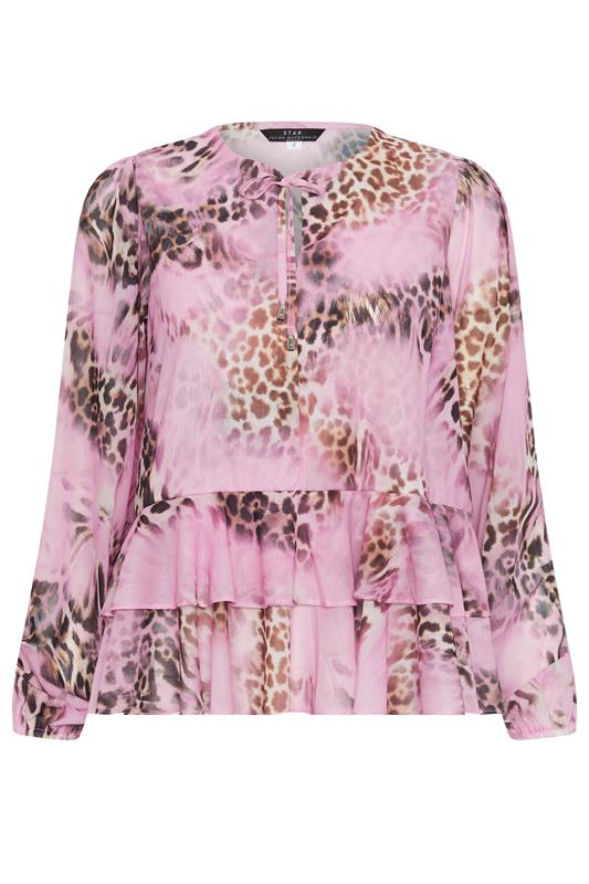 STAR Plus Size Animal Frill Hem Blouse | StarByJM 5