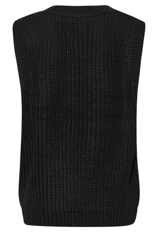PixieGirl Petite Womens Black Chunky Knit Vest Top | PixieGirl  7