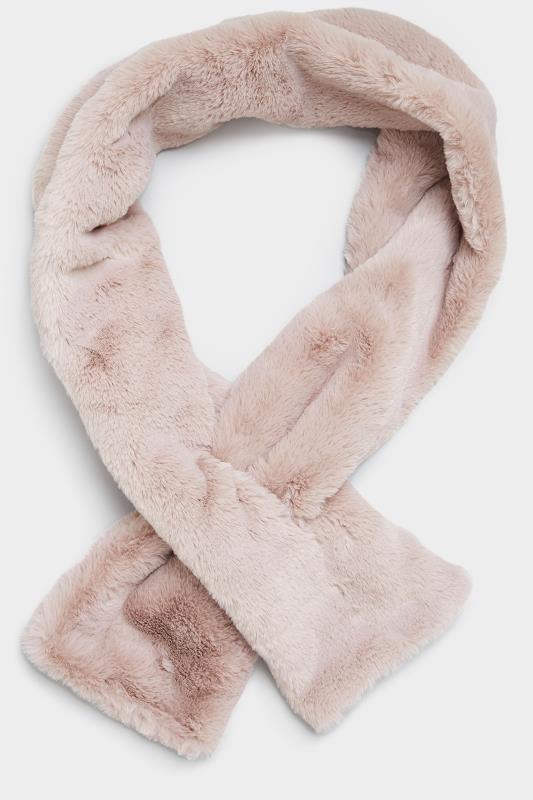 Pink Faux Fur Scarf | Yours Clothing 1