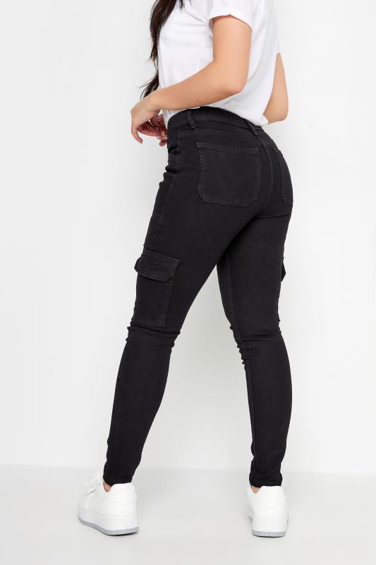 PixieGirl Petite Womens Black Pocket Detail Cargo Skinny Jeans | PixieGirl 3