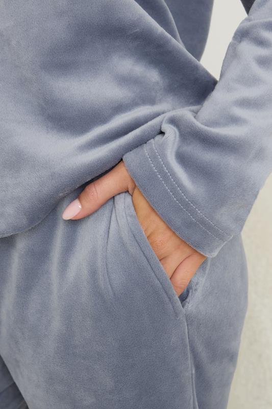 PixieGirl Petite Women's Blue Luxe Fleece Pyjama Set | PixieGirl 4