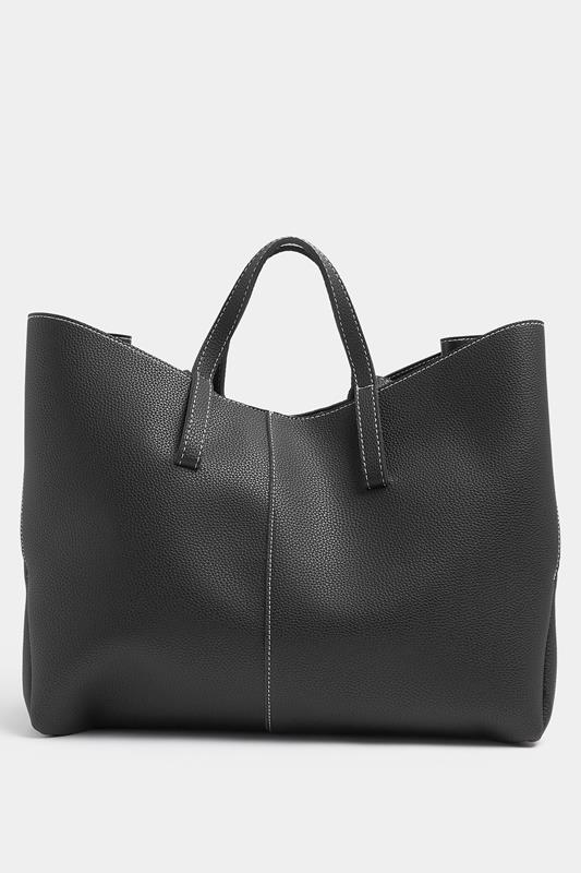  Yours Black Faux Leather Slouchy Shoulder Bag