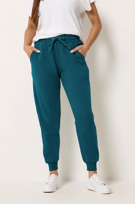 M&Co Petite Teal Green Cuffed Joggers | M&Co 1