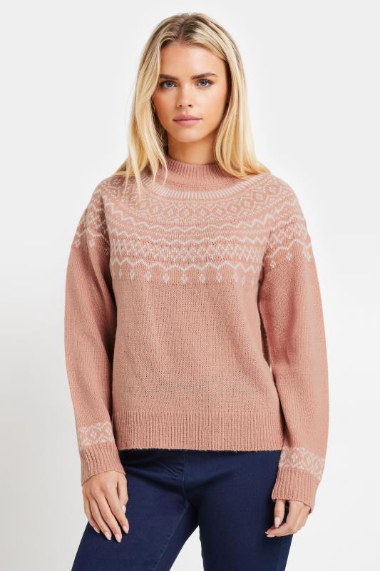  M&Co Petite Pink Fairisle Knit Jumper