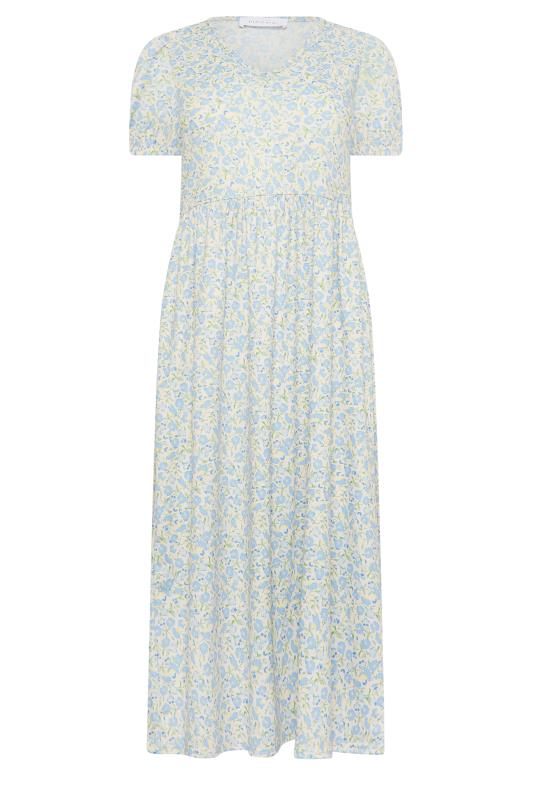 PixieGirl Blue Floral Print Midaxi Dress | PixieGirl 6