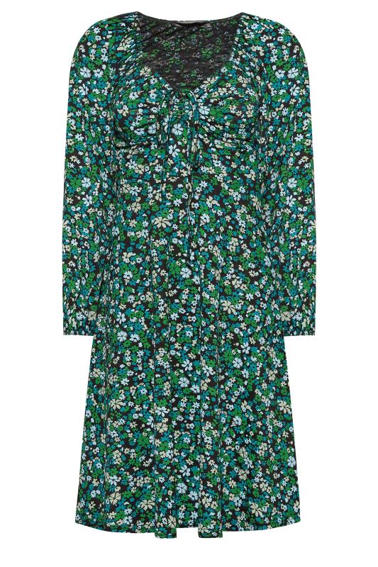Petite Green Ditsy Print Tea Dress | PixieGirl 6