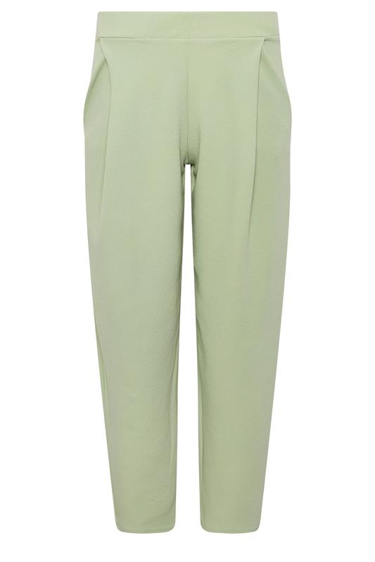 PixieGirl Petite Women's Sage Green Barrel Leg Trousers | PixieGirl 5