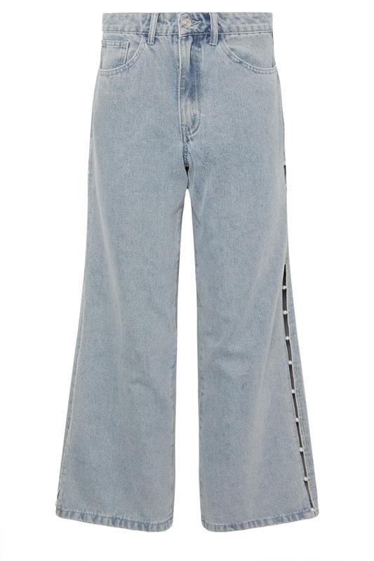 PixieGirl Petite Women's Light Blue Pearl Detail Jeans | PixieGirl 6