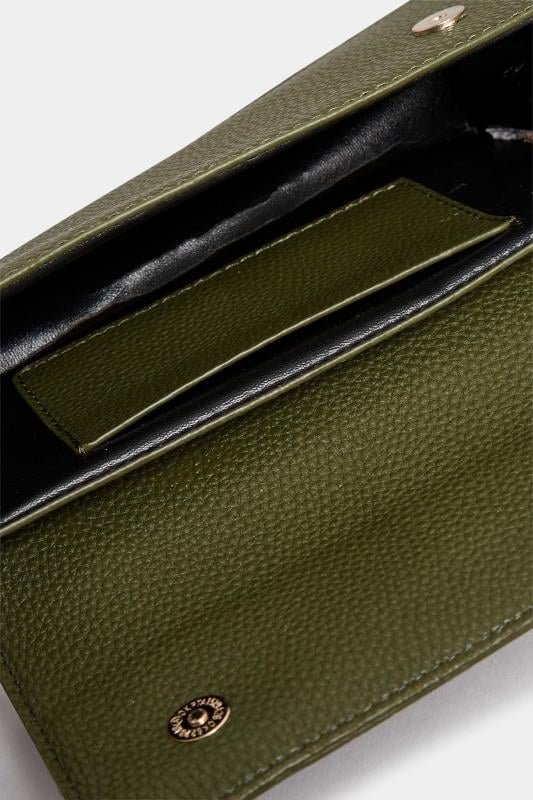 Dark Green Top Handle Crossbody Bag | Yours Clothing  6