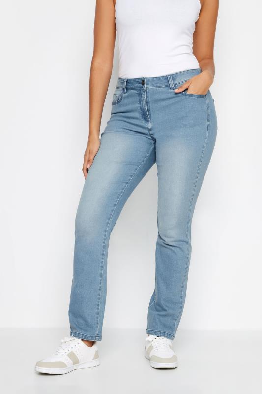  M&Co Blue Light Wash Straight Leg Jeans