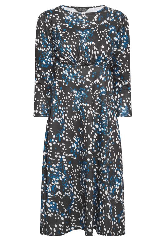 PixieGirl Blue Spot Print Midi Dress | PixieGirl 5